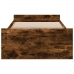 Cama con cajones madera de ingeniería roble ahumado 90x190 cm