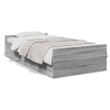 Cama con cajones madera de ingeniería gris Sonoma 90x190 cm