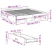 Estructura cama con cajones madera ingeniería blanca 200x200 cm