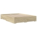 Cama con cajones madera ingeniería roble Sonoma 140x200 cm