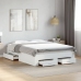 Cama con cajones madera de ingeniería blanca 140x190 cm