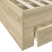 Cama con cajones madera de ingeniería roble Sonoma 120x190 cm