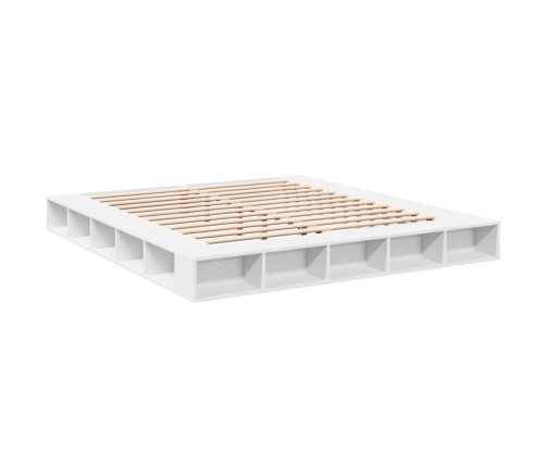 Estructura de cama madera de ingeniería blanca 180x200 cm