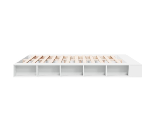 Estructura de cama madera de ingeniería blanca 180x200 cm