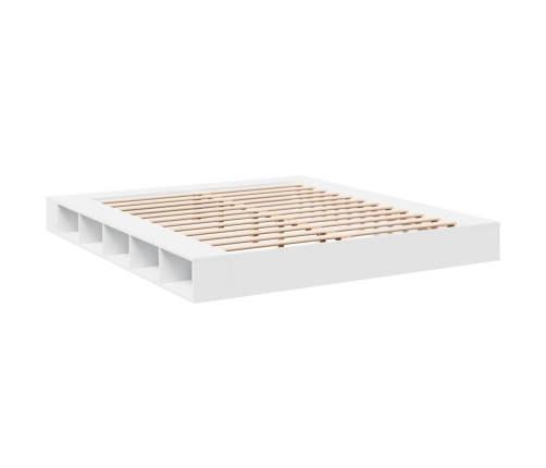 Estructura de cama madera de ingeniería blanca 180x200 cm