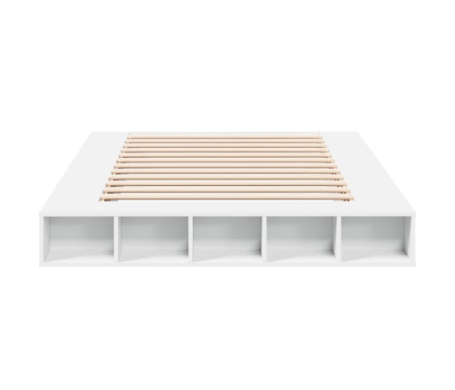 Estructura de cama madera de ingeniería blanca 160x200 cm