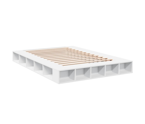 vidaXL Estructura de cama madera de ingeniería blanca 150x200 cm