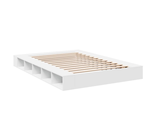 vidaXL Estructura de cama madera de ingeniería blanca 150x200 cm