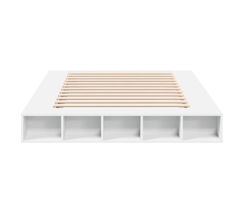 Estructura de cama madera de ingeniería blanca 140x200 cm