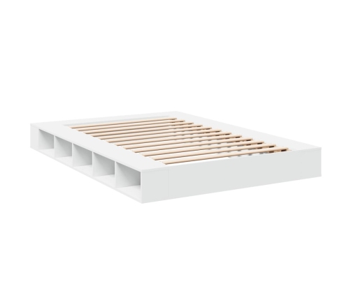 Estructura de cama madera de ingeniería blanca 140x200 cm