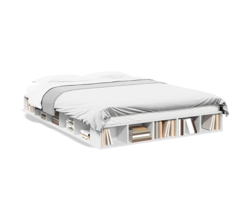 Estructura de cama madera de ingeniería blanca 140x200 cm