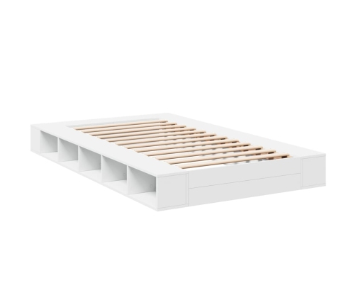 Estructura de cama madera de ingeniería blanca 120x200 cm