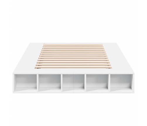 vidaXL Estructura de cama madera de ingeniería blanca 140x190 cm