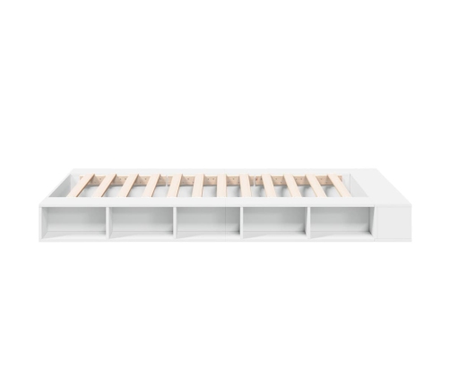 vidaXL Estructura de cama madera de ingeniería blanca 140x190 cm