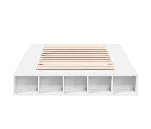 Estructura de cama madera de ingeniería blanca 135x190 cm