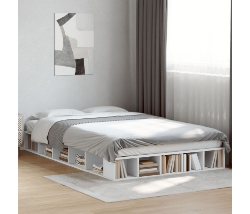 Estructura de cama madera de ingeniería blanca 120x190 cm