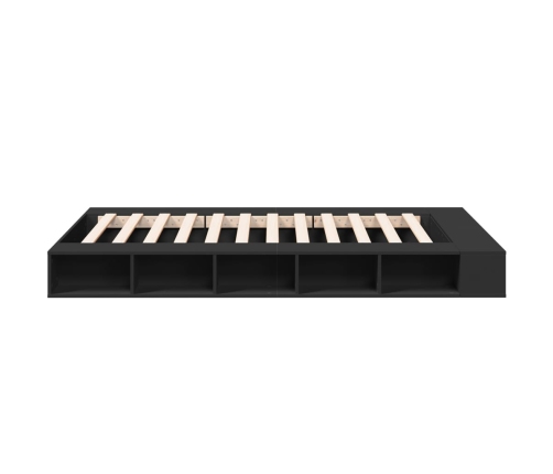 Estructura de cama madera de ingeniería negra 120x190 cm