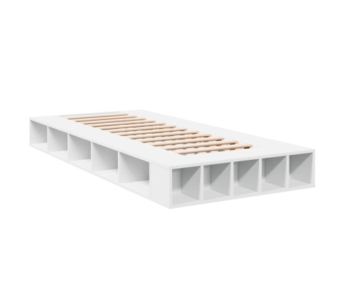 Estructura de cama madera de ingeniería blanca 100x200 cm