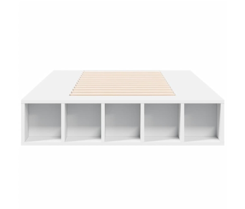 Estructura de cama madera de ingeniería blanca 100x200 cm