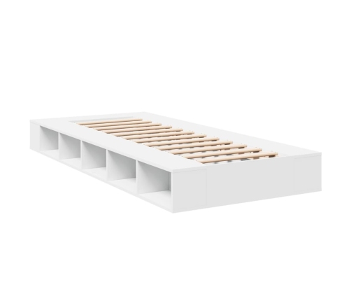 Estructura de cama madera de ingeniería blanca 100x200 cm