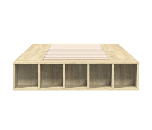 Estructura de cama madera de ingeniería roble Sonoma 100x200 cm