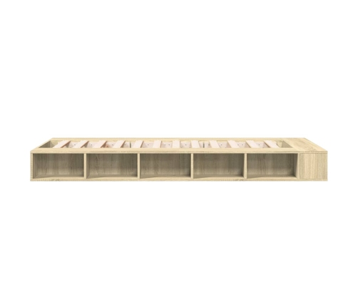 Estructura de cama madera de ingeniería roble Sonoma 100x200 cm