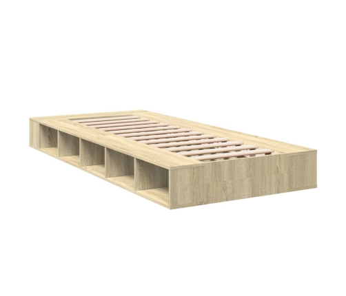 Estructura de cama madera de ingeniería roble Sonoma 100x200 cm