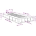 Estructura de cama madera de ingeniería gris hormigón 100x200cm