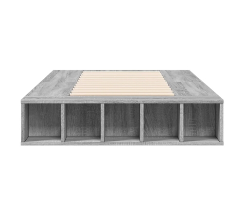 Estructura de cama madera de ingeniería gris Sonoma 100x200 cm