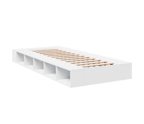 Estructura de cama madera de ingeniería blanca 90x200 cm