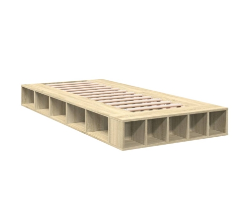 Estructura de cama madera de ingeniería roble Sonoma 90x200 cm