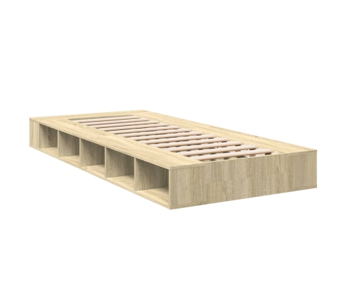 Estructura de cama madera de ingeniería roble Sonoma 90x200 cm