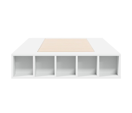 Estructura de cama madera de ingeniería blanca 90x190 cm