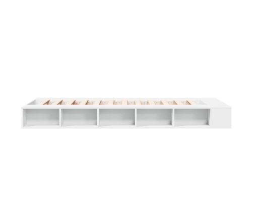 Estructura de cama madera de ingeniería blanca 90x190 cm