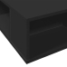 Estructura de cama madera de ingeniería negra 90x190 cm
