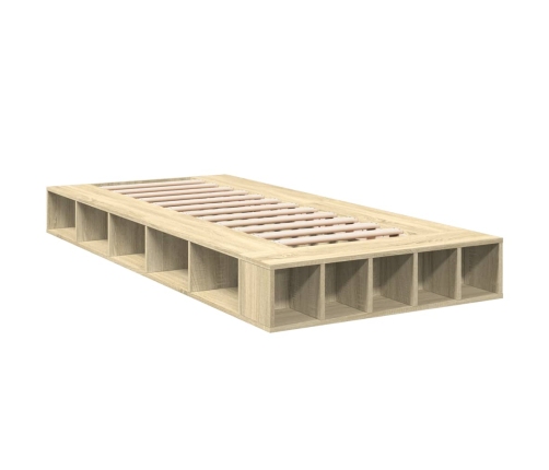 Estructura de cama madera de ingeniería roble Sonoma 90x190 cm