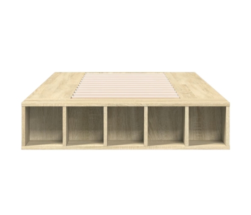 Estructura de cama madera de ingeniería roble Sonoma 90x190 cm