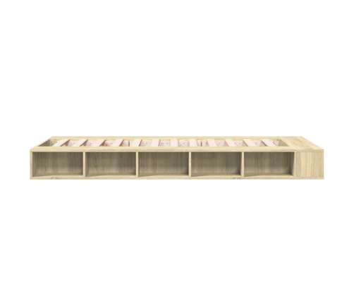 Estructura de cama madera de ingeniería roble Sonoma 90x190 cm
