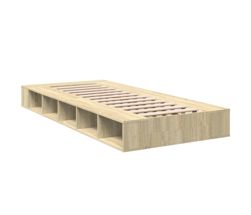 Estructura de cama madera de ingeniería roble Sonoma 90x190 cm