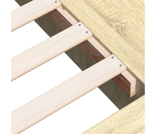 Estructura de cama madera de ingeniería roble Sonoma 90x190 cm