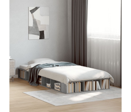 Estructura de cama madera de ingeniería gris Sonoma 90x190 cm