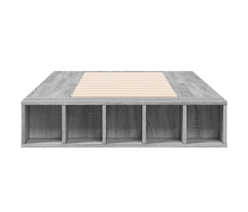 Estructura de cama madera de ingeniería gris Sonoma 90x190 cm