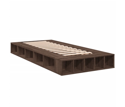 Estructura de cama madera de ingeniería marrón roble 90x190 cm