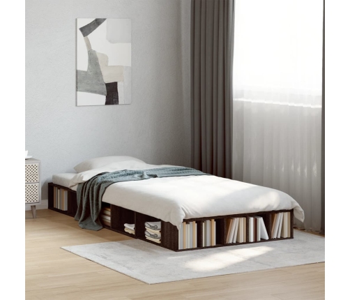 Estructura de cama madera de ingeniería marrón roble 90x190 cm