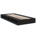 Estructura de cama madera de ingeniería negra 75x190 cm