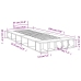 Estructura de cama madera de ingeniería negra 75x190 cm