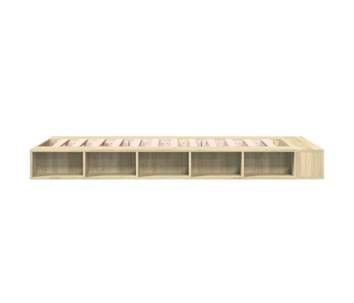 Estructura de cama madera de ingeniería roble Sonoma 75x190 cm