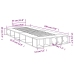 Estructura de cama madera de ingeniería roble humo 75x190 cm