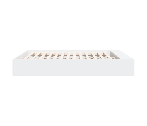 Estructura de cama madera de ingeniería blanca 200x200 cm