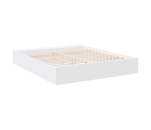 Estructura de cama madera de ingeniería blanca 200x200 cm